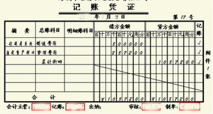 專用記賬憑證