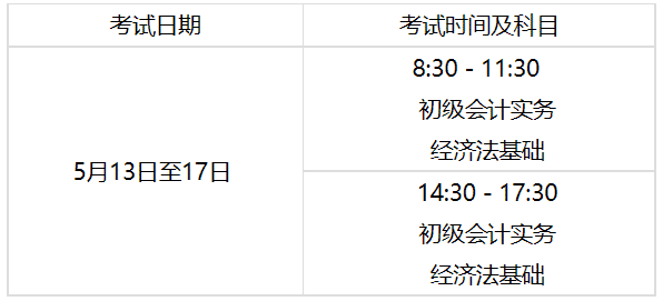 內蒙古2023年初級會計準考證打印和考試時間